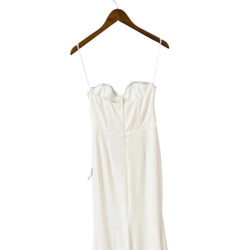 Lulus White Strapless Corset Mermaid Wedding Dress size Medium NWT - Picture 5 of 6